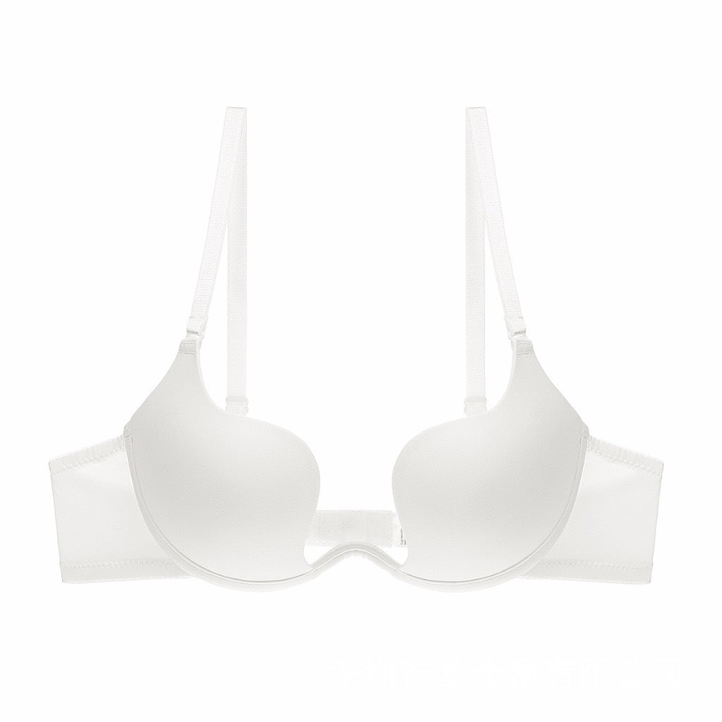 Women's Deep U Multi-Way Push Up Convertible Low Cut Plunge Bra