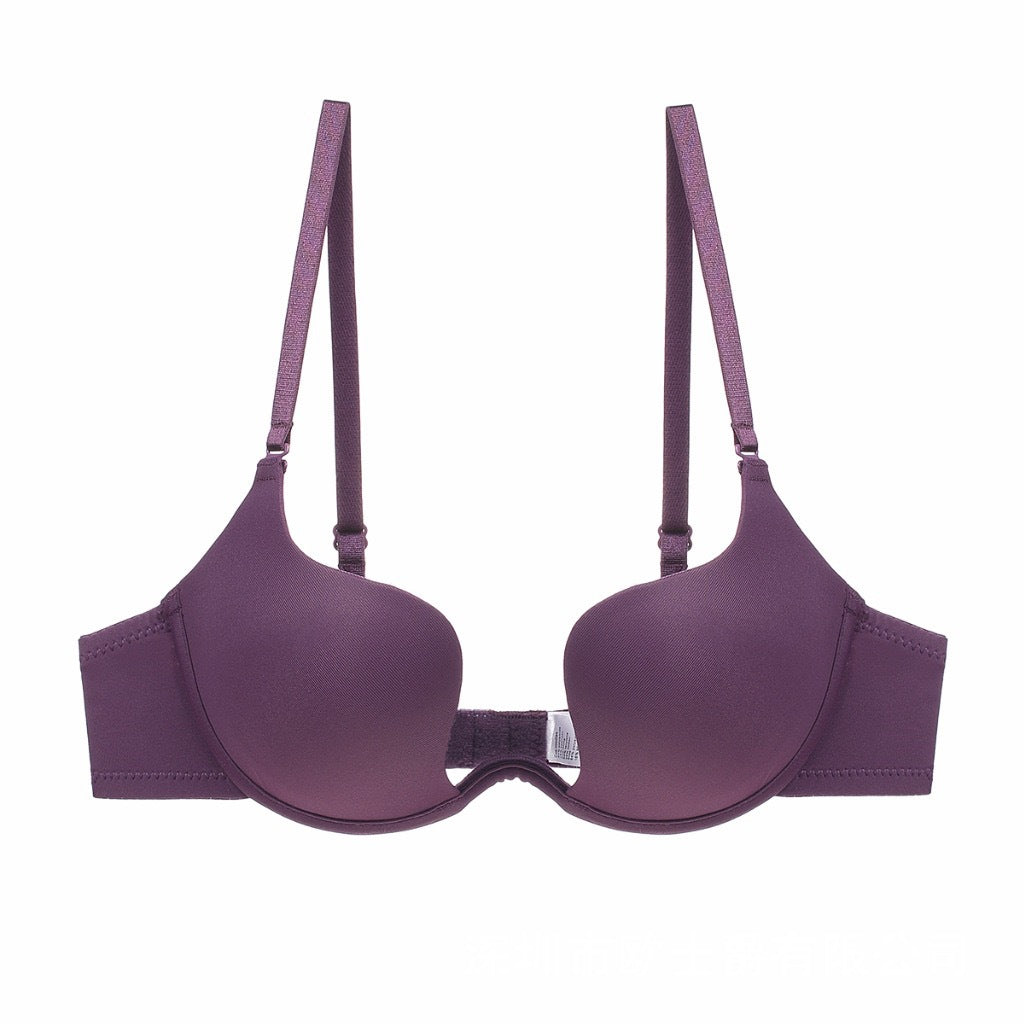Women's Deep U Multi-Way Push Up Convertible Low Cut Plunge Bra