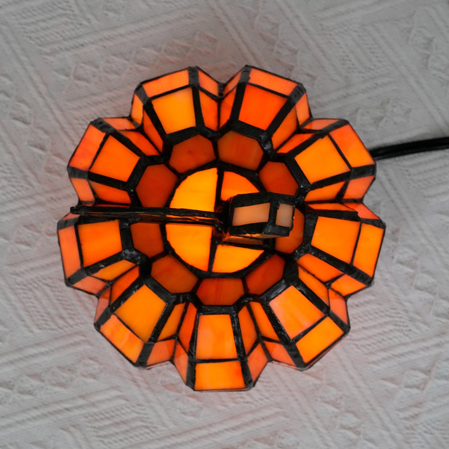 Glass Pumpkin Decoration Halloween Night Light