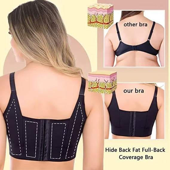 Modischer BH mit eingearbeiteter Shapewear, geraffte Brüste, tiefer V-BH