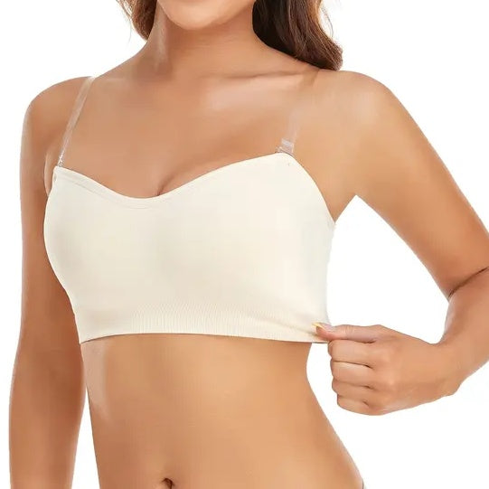 Rutschfester nahtloser trägerloser Bandeau-BH