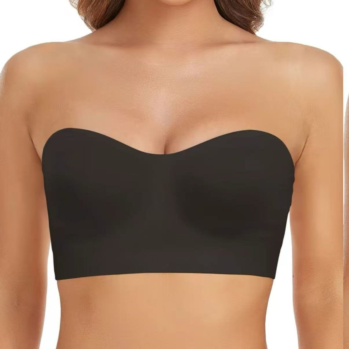 Rutschfester nahtloser trägerloser Bandeau-BH