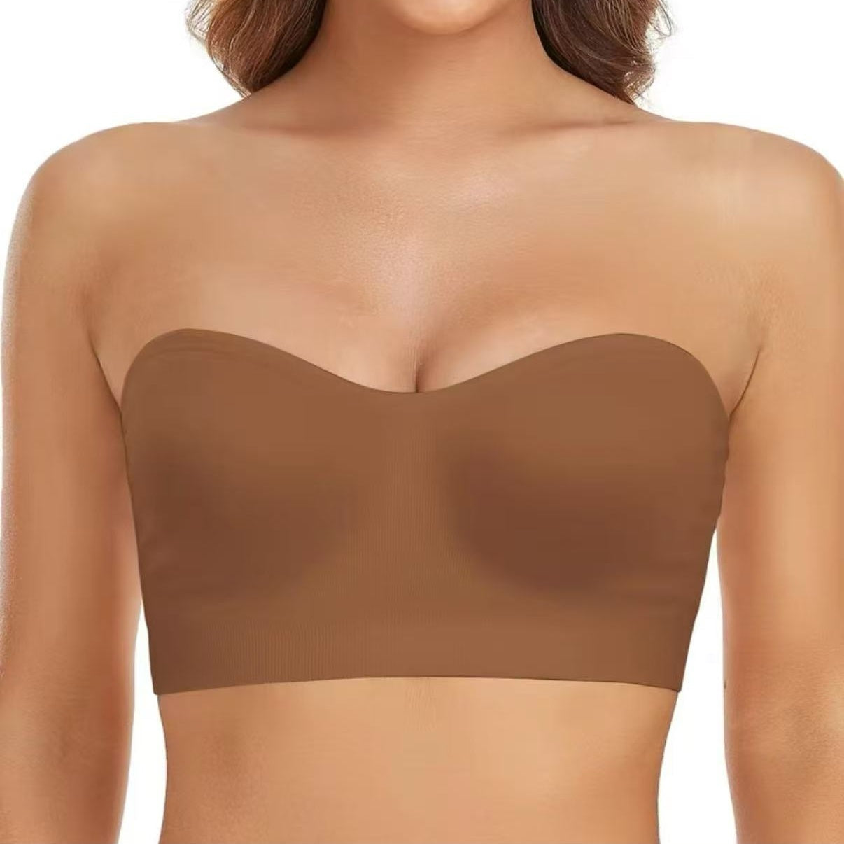 Rutschfester nahtloser trägerloser Bandeau-BH