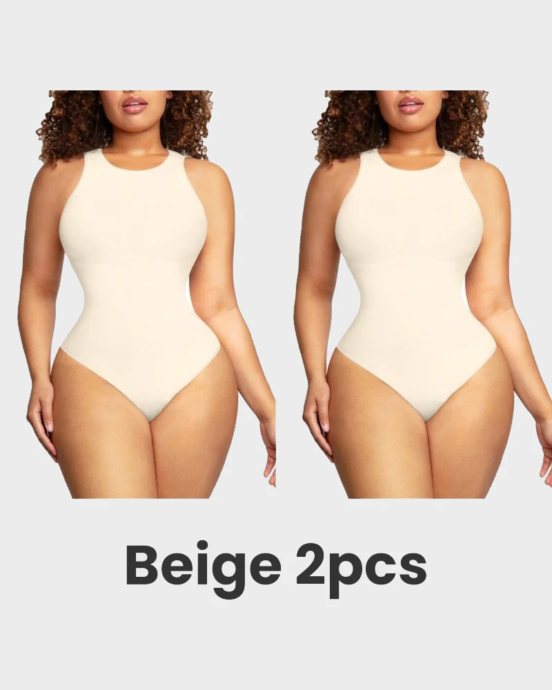 Crew Neck Sleeveless Sculpting Bodysuit Shapewear