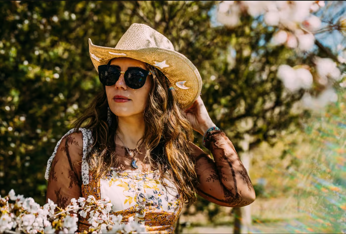 Suncatcher Cowgirl Straw Prism Hat