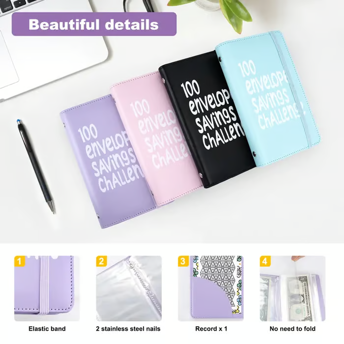 100 Days Money Saving Challenge Coin Envelope BudgetStorage Book