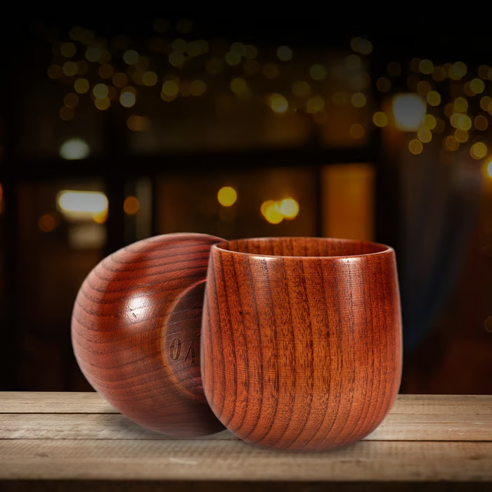 Handmade And Charred Drinking Vessel -Original Wooden Bourbon Drinking Glass