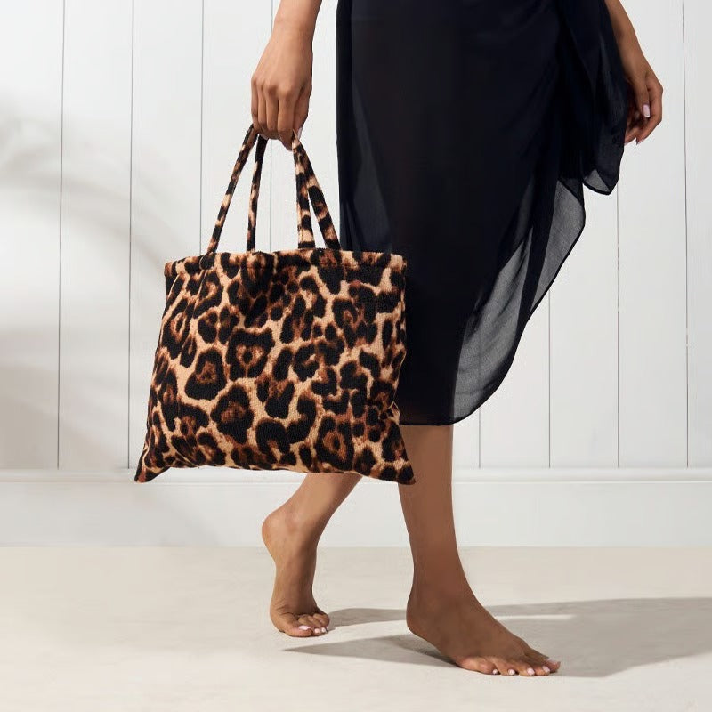 Sun Lounger Towel With Pockets Storage In A Bag