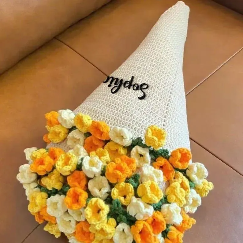 Hand-Knitted Rose Blanket DIY Kit & Ready