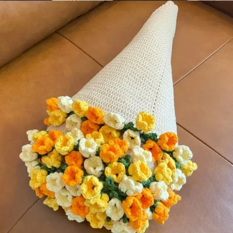 Hand-Knitted Rose Blanket DIY Kit & Ready