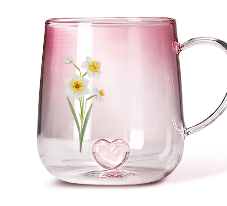 Pink Gradient Glass Mug