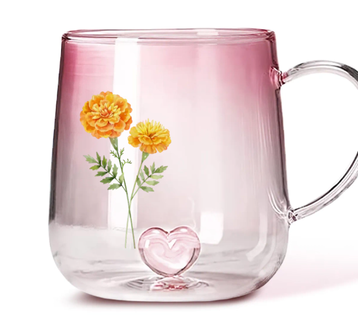 Pink Gradient Glass Mug