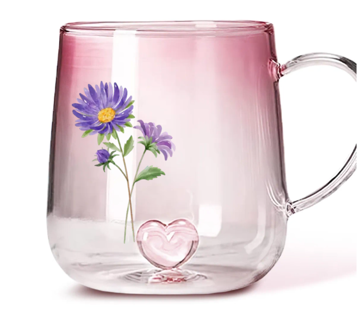 Pink Gradient Glass Mug