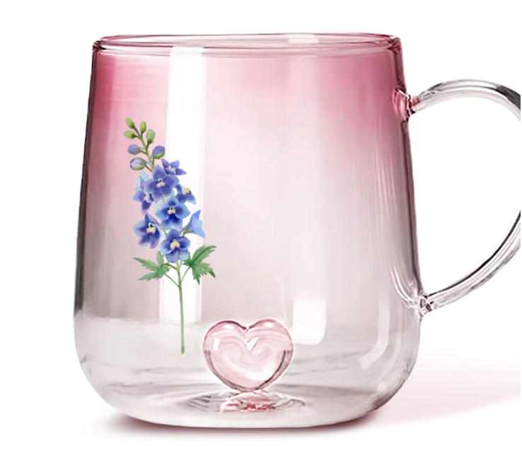 Pink Gradient Glass Mug