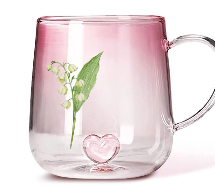 Pink Gradient Glass Mug
