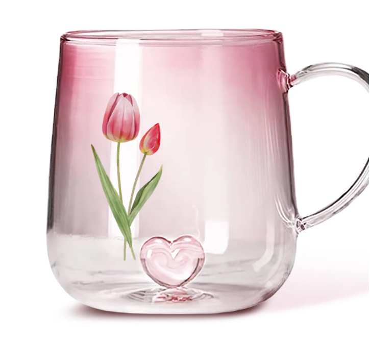 Pink Gradient Glass Mug