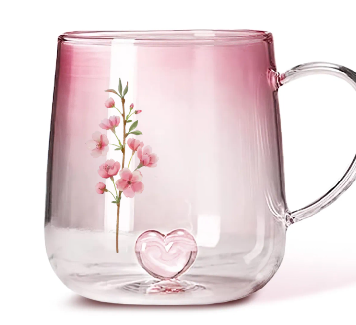 Pink Gradient Glass Mug