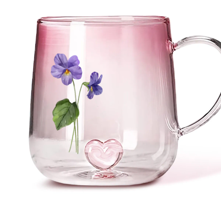 Pink Gradient Glass Mug