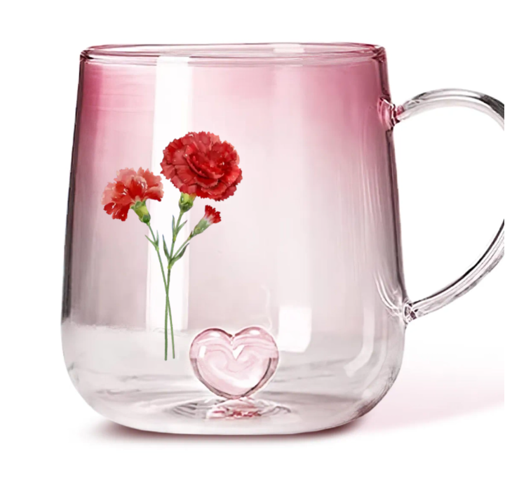 Pink Gradient Glass Mug
