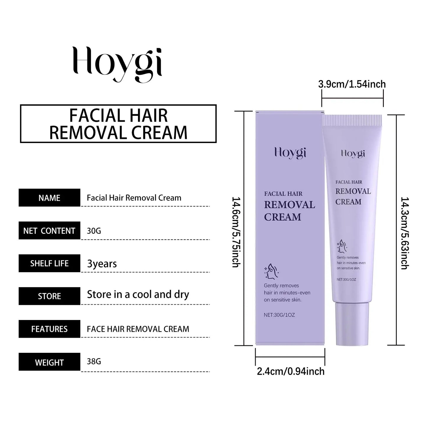 Gentle And Painless Facial Hair Removal Cream