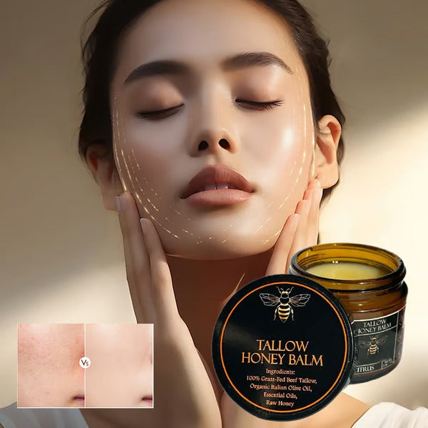 Organic Grass-Fed Beef Tallow Balm With Raw Honey