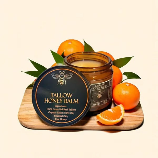 Organic Grass-Fed Beef Tallow Balm With Raw Honey