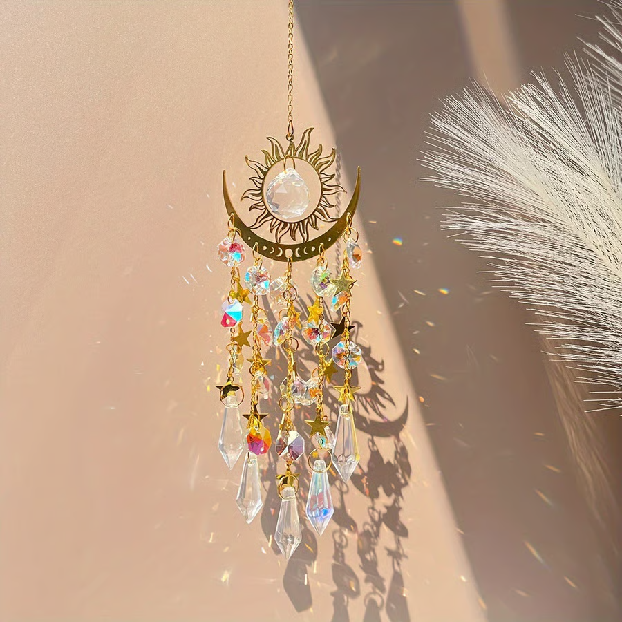Crystal Solar Collector, Indoor And Outdoor Decoration For Windows, Bedroom, Patio And Garden