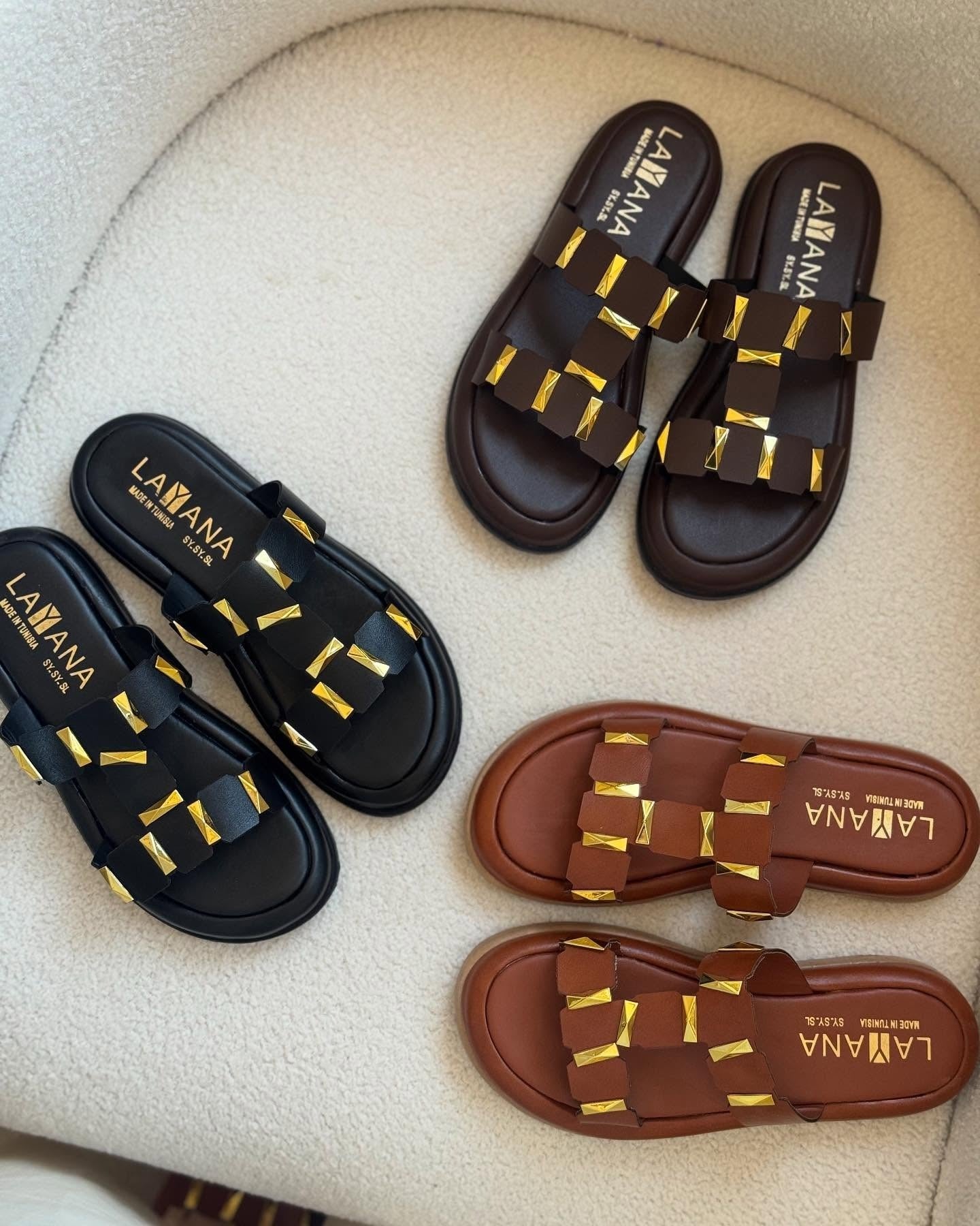 Contrast Flat Sandals