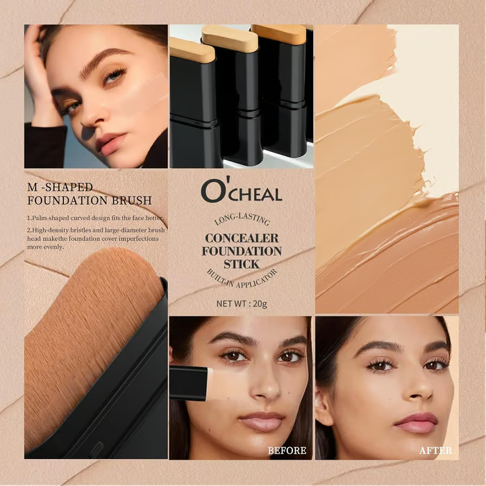 Lightweight Contour & Concealer Stick – Long-Lasting, Brightening Finish