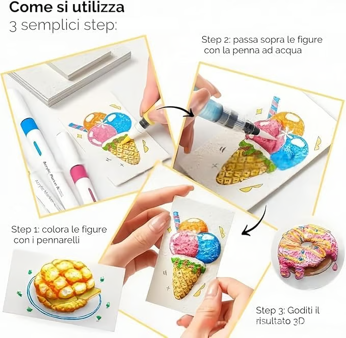 Magic 3D Foam Texture Painting Kit