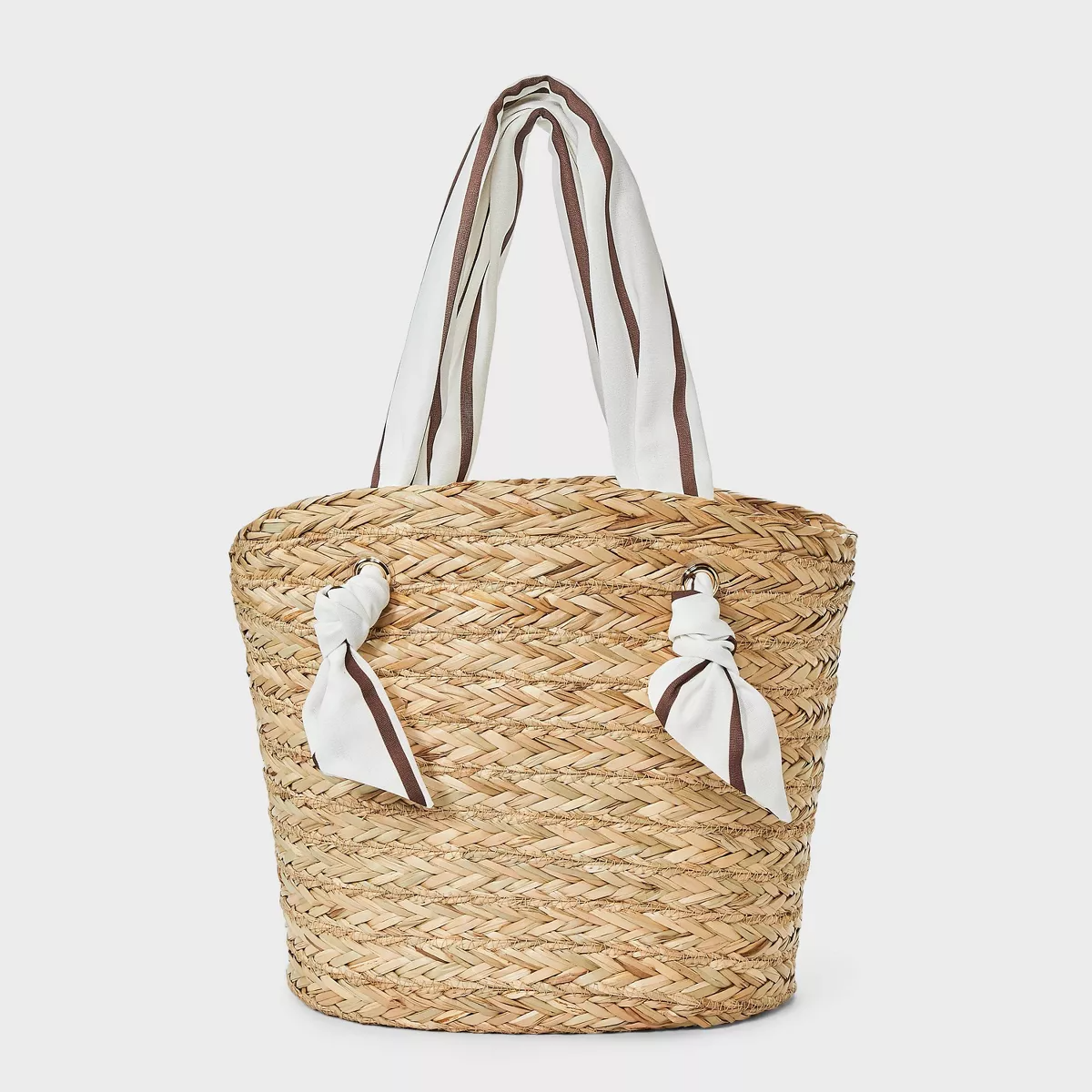 Scarf Basket Tote Handbag