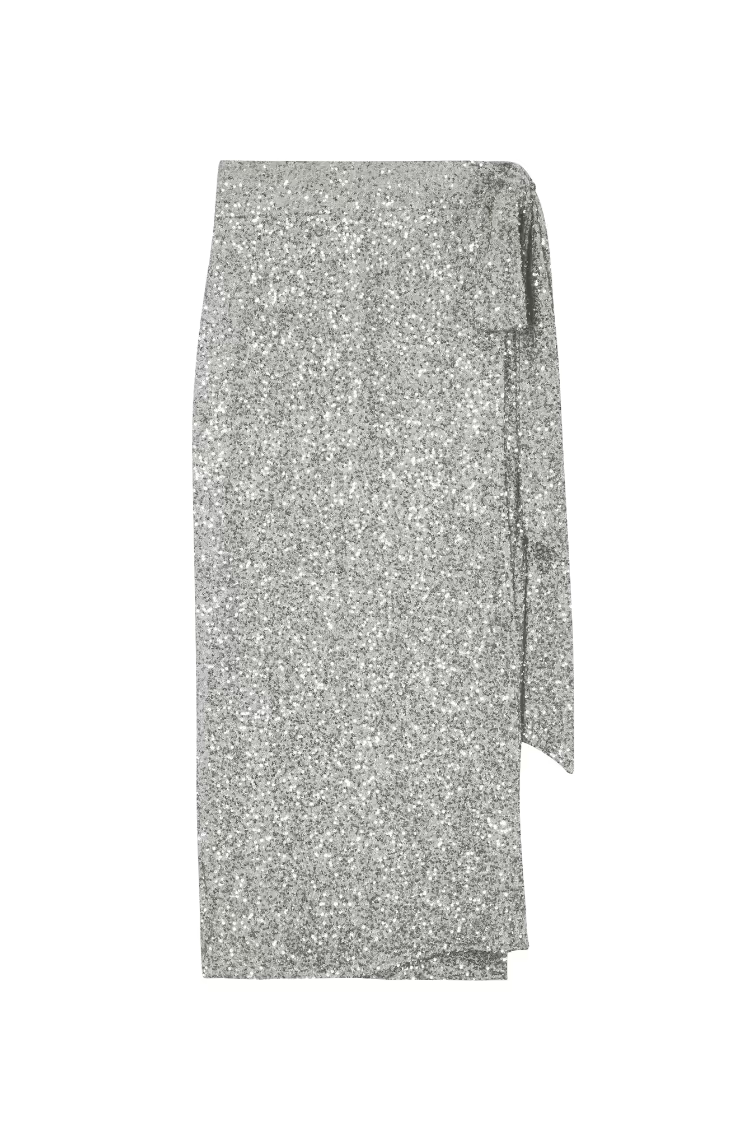 Sequin Maxi Wrap Skirt