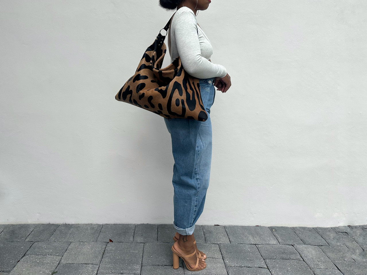 Jaguar Print Shoulder Bag