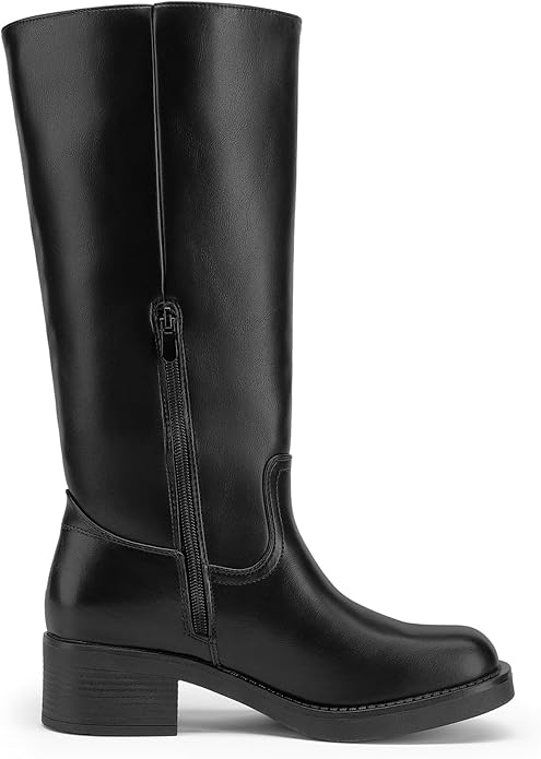 Womens Knee High Boots Square Toe