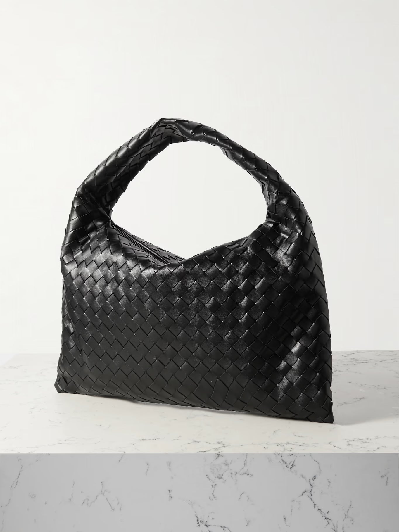 Large Leather And Denim Tote