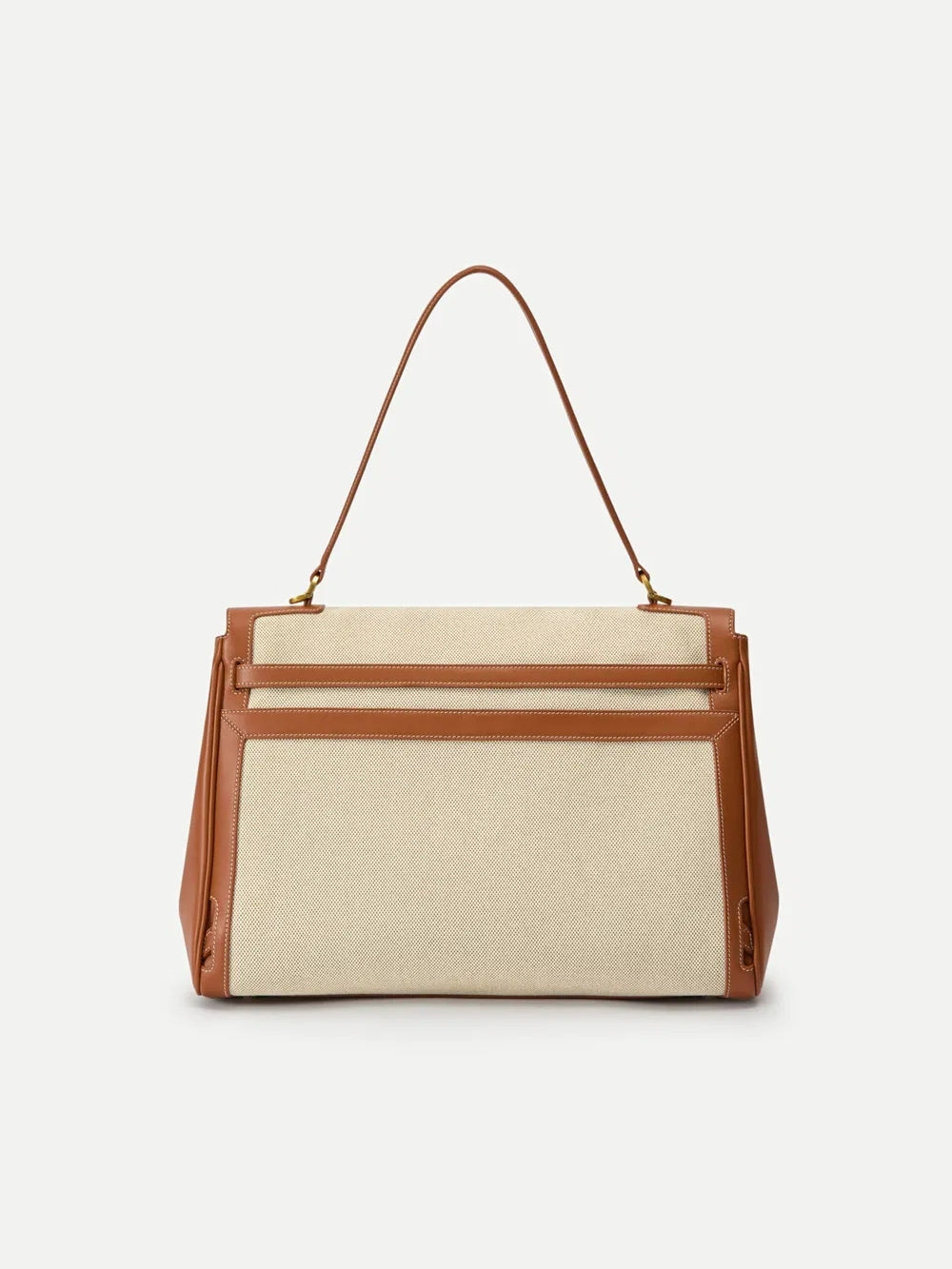 Double Flap Handbag In Calfskin Leather