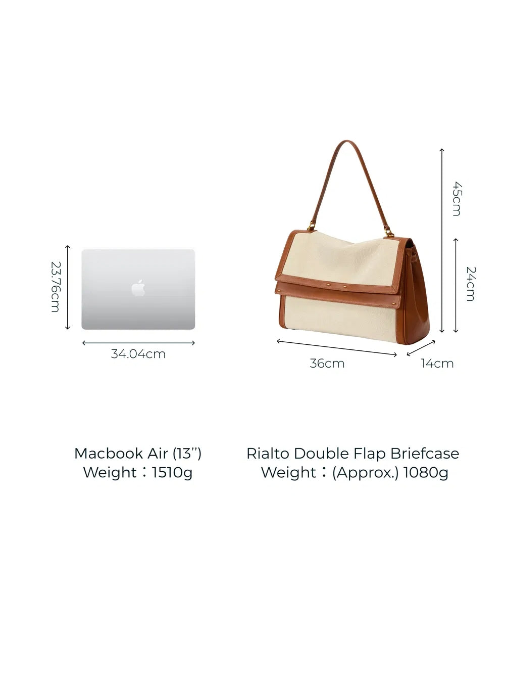 Double Flap Handbag In Calfskin Leather