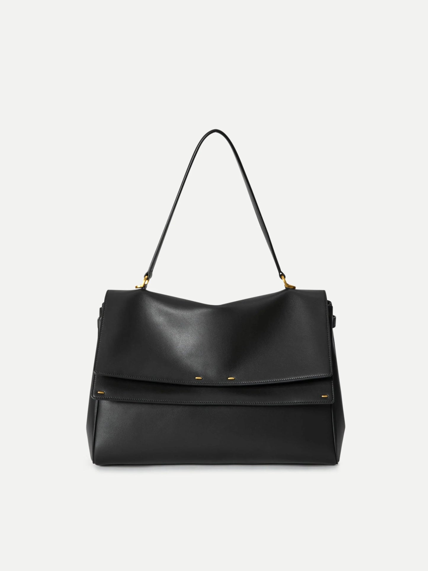 Double Flap Handbag In Calfskin Leather