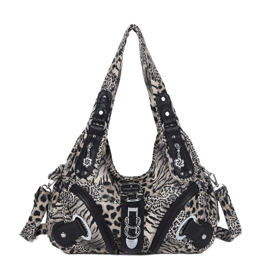 Leopard Print Shoulder Handbag
