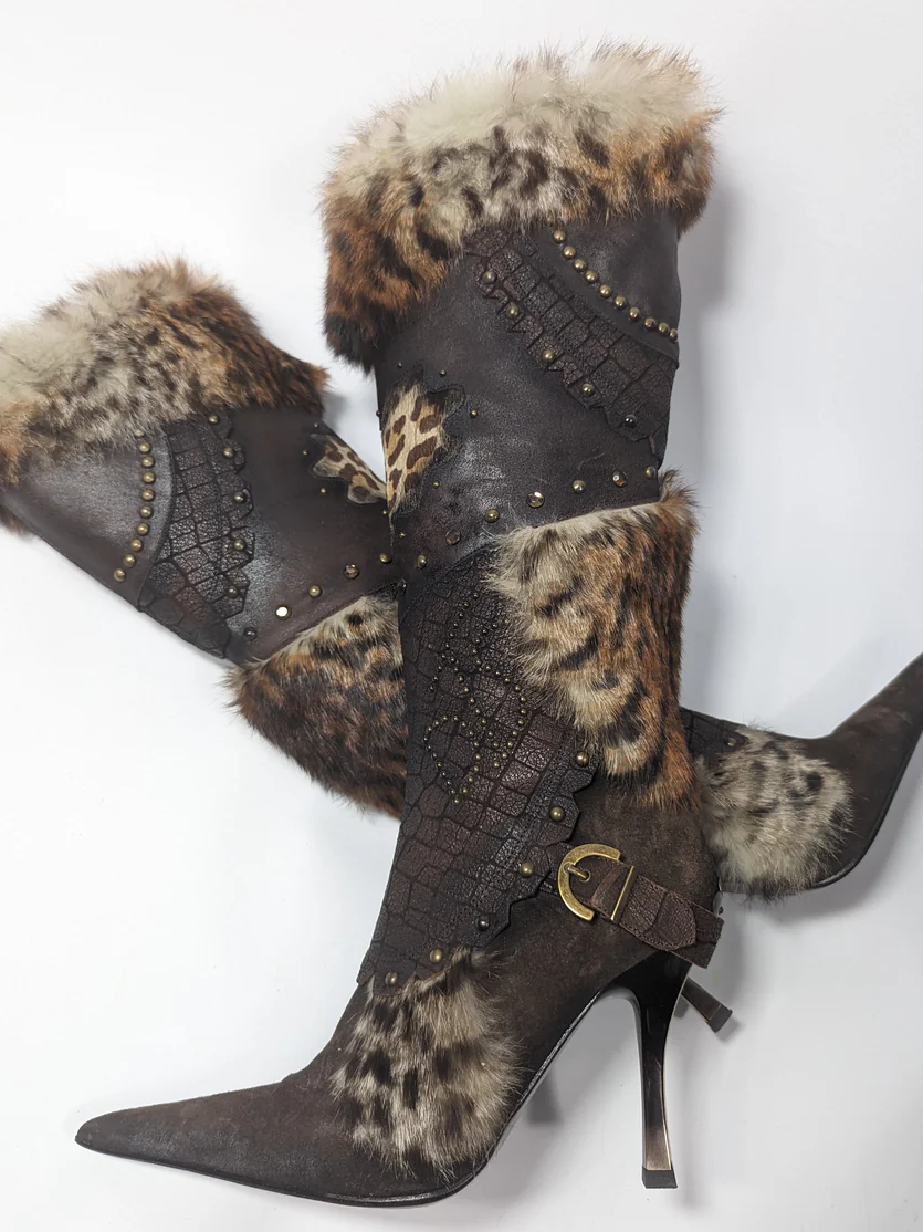 Fur Heel Boots