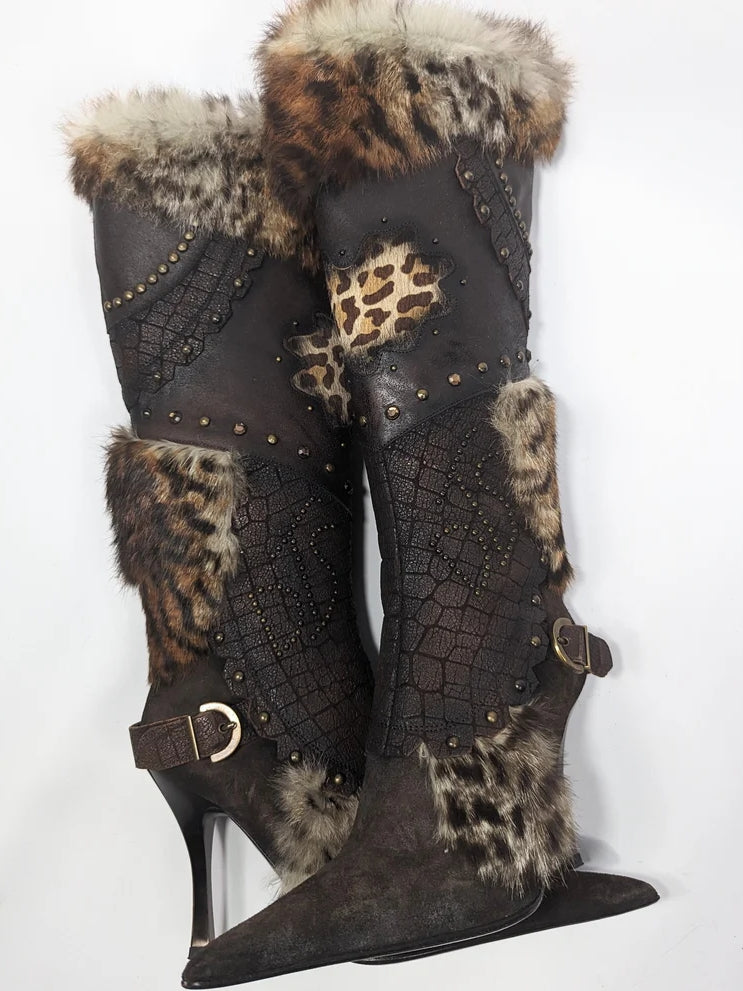 Fur Heel Boots