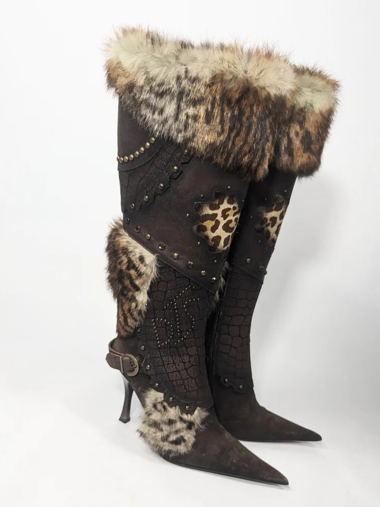 Fur Heel Boots