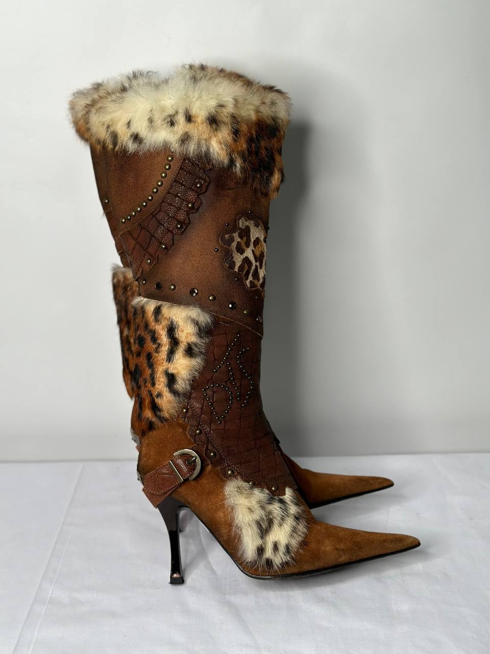 Fur Heel Boots