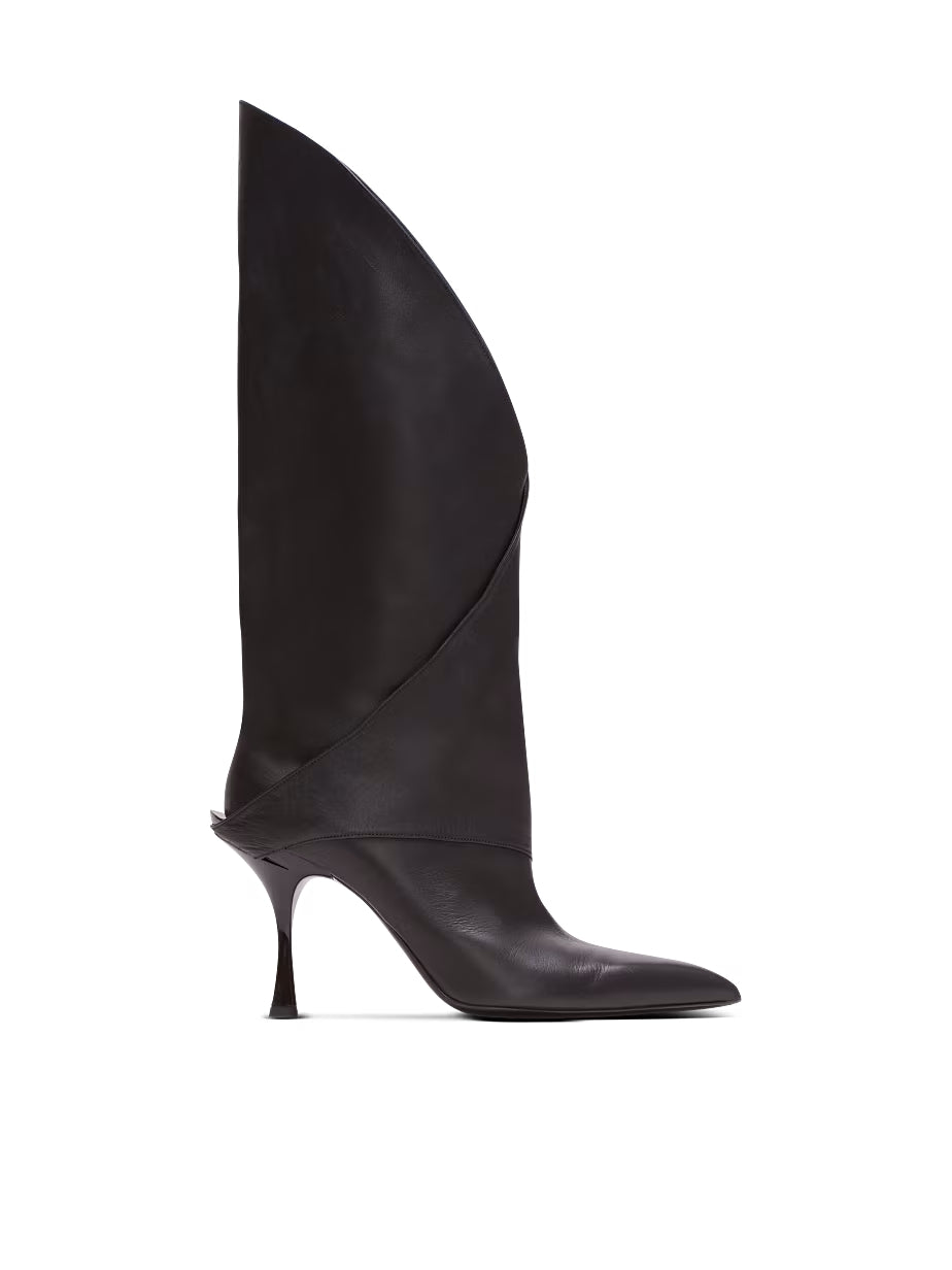Twist Heeled Leather Boots
