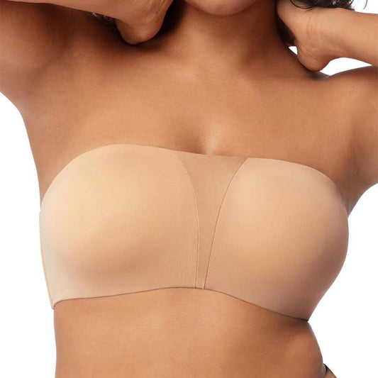 Plus Size Full Coverage Bandeau Fiery Bra Anti-Slip Underwire Support for Large Breast