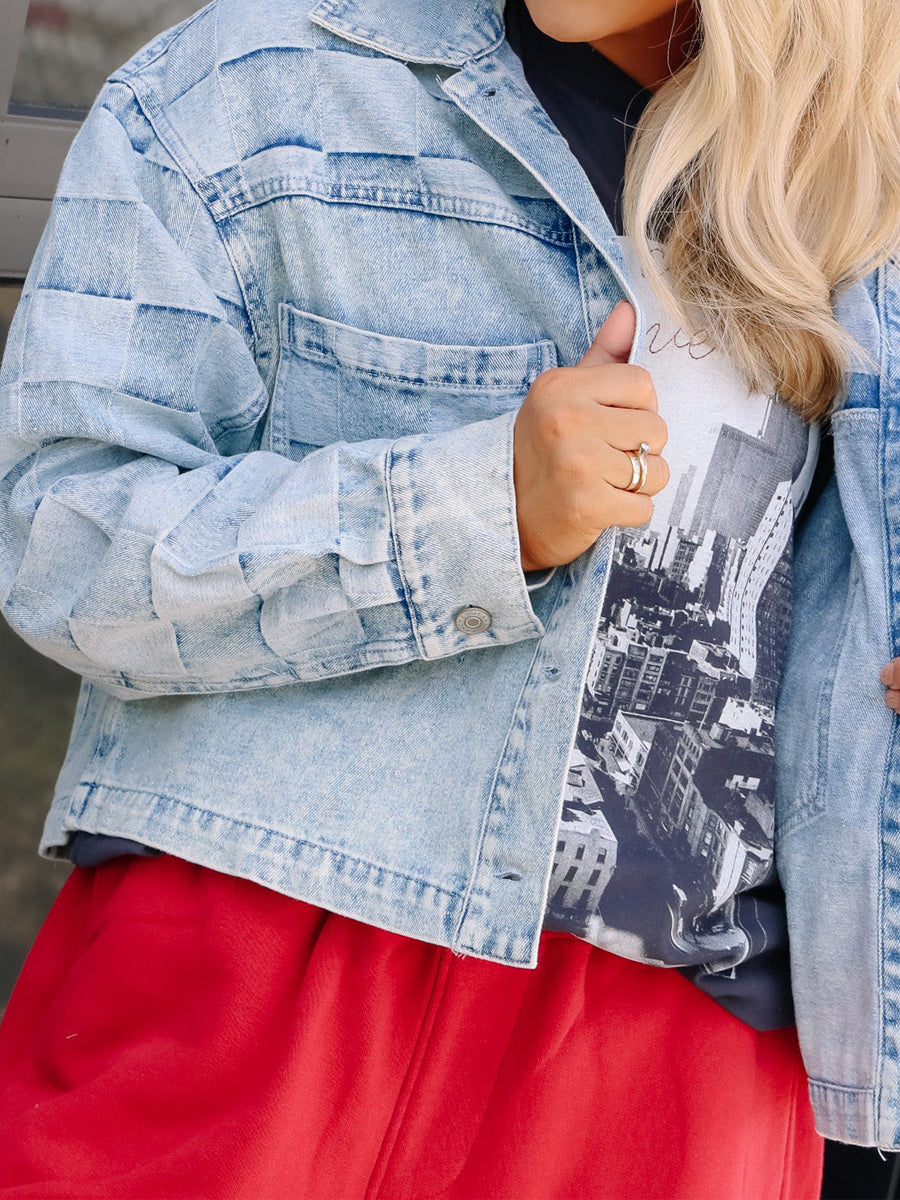 Denim Washed Long Sleeve Jacket