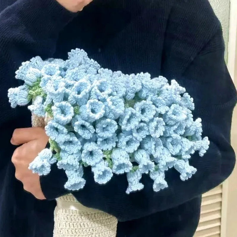 Hand-Knitted Rose Blanket DIY Kit & Ready