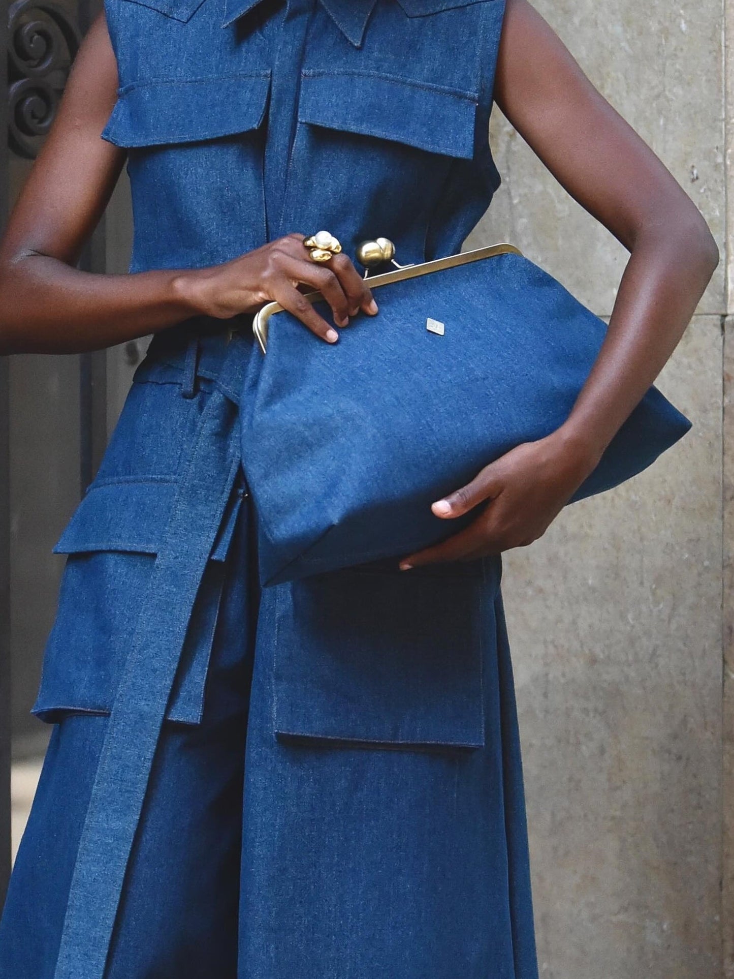 Denim Clutch