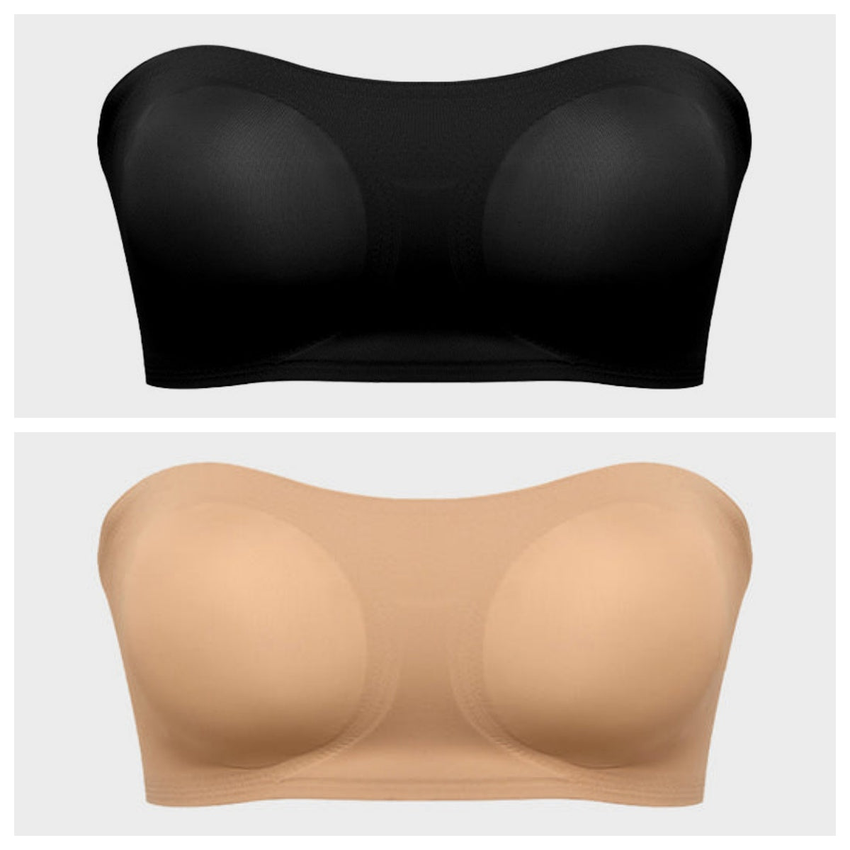 Non-Slip Crossover Side Hook Bandeau Bra