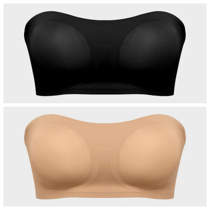 Non-Slip Crossover Side Hook Bandeau Bra